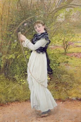 Seilspringen, Porträt der Tochter des Künstlers, Barbara, 1877